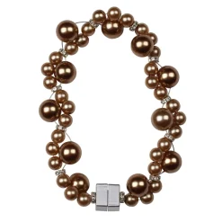 Magnes dekoracyjne z koralików do upinania zasłon złoty