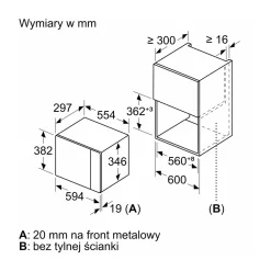 Mikrofala do zabudowy SIEMENS iQ500 czarna BF525LMB1