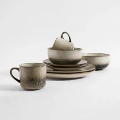 Miska ceramiczna brązowo-beżowa ZORA 690 ml