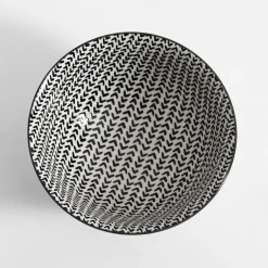 Miska porcelanowa biało-czarna ALORA 650 ml