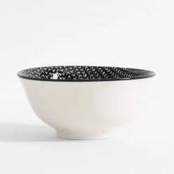 Miska porcelanowa biało-czarna ALORA 650 ml