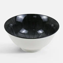 Miska porcelanowa biało-czarna OTTICO 650 ml