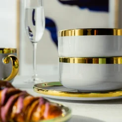 Miska porcelanowa miętowa AURORA GOLD 500 ml