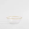 Miska szklana ze złotym rantem 15x5,5 cm