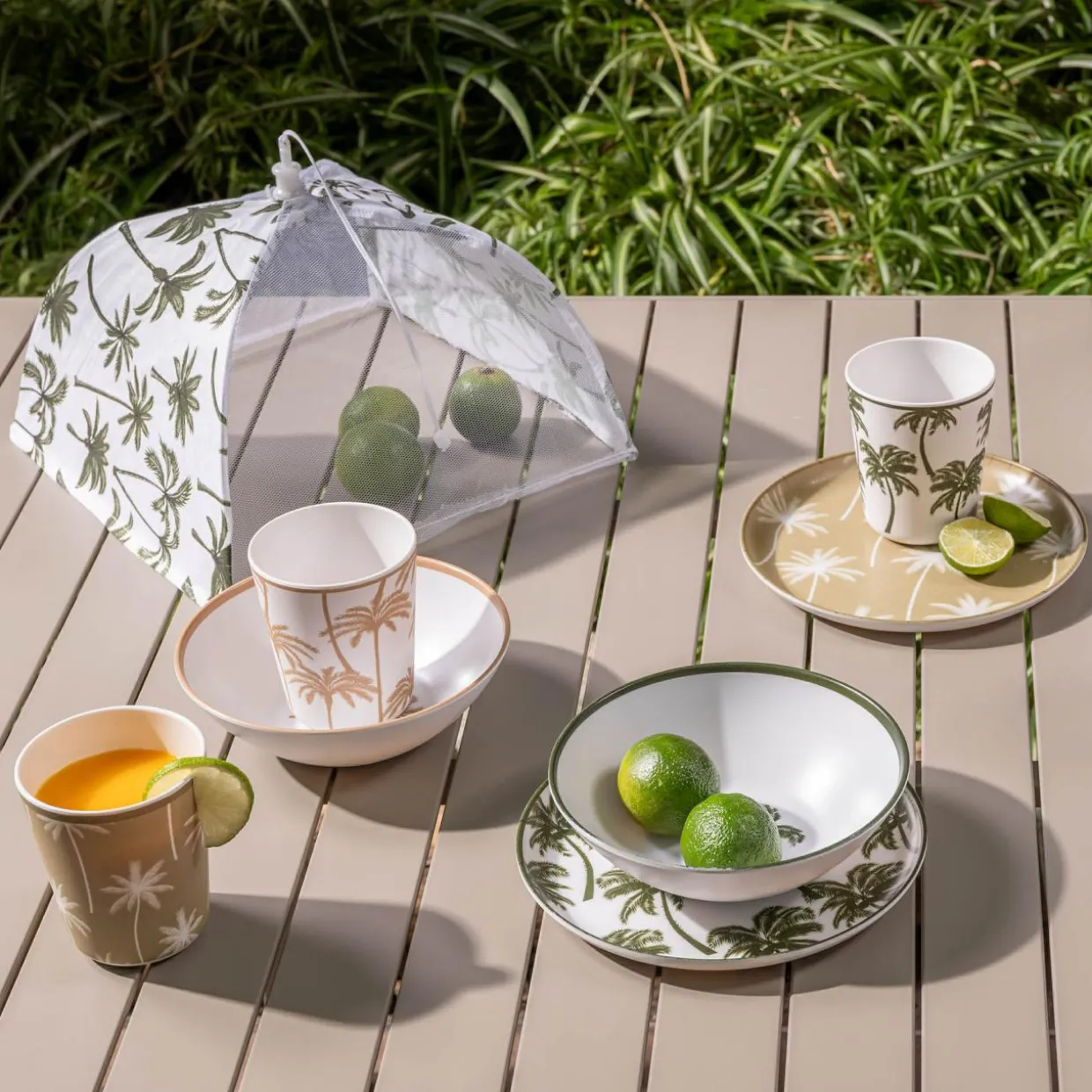 Miska z melaminy palmy 14 cm MIX