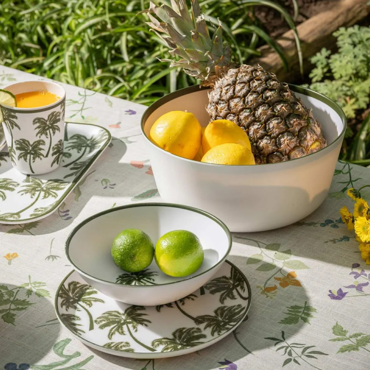 Miska z melaminy palmy 26 cm MIX