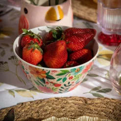 Miska z melaminy w kwiaty 750 ml