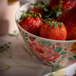 Miska z melaminy w kwiaty 750 ml