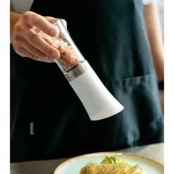 Młynek elektryczny do soli i pieprzu biały LIVIO