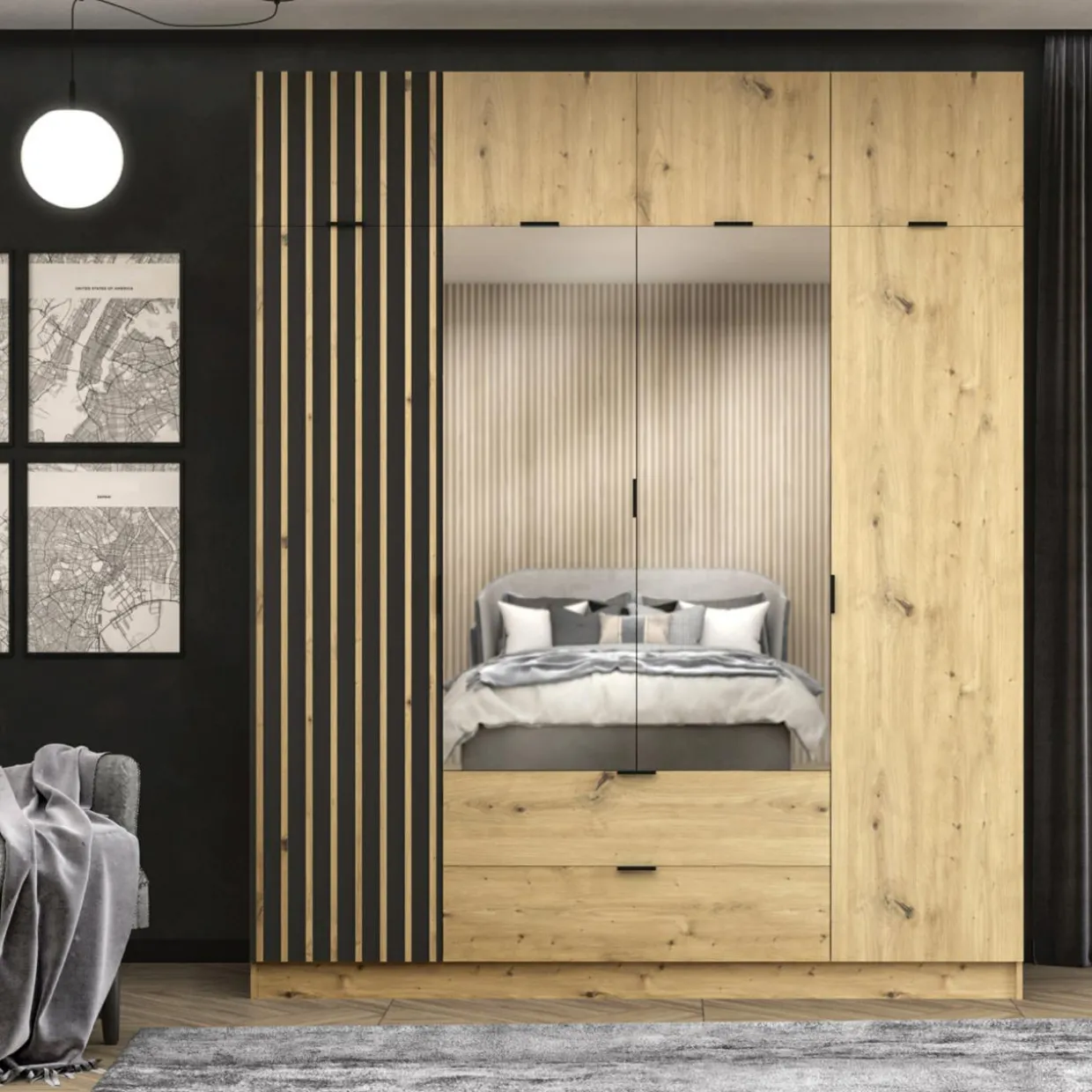 Nadstawka do szafy ryflowana MAXI 50 cm