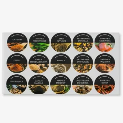 Naklejki na przyprawy, okrągłe, 96 szt.