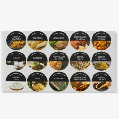 Naklejki na przyprawy, okrągłe, 96 szt.