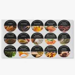 Naklejki na przyprawy, okrągłe, 96 szt.