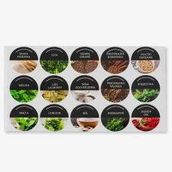 Naklejki na przyprawy, okrągłe, 96 szt.