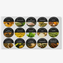 Naklejki na przyprawy, okrągłe, 96 szt.