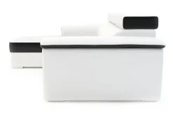 Narożnik biało-czarny AVERSA lewy