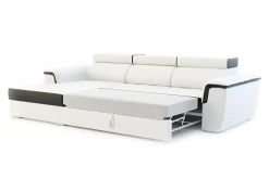 Narożnik biało-czarny AVERSA lewy