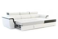 Narożnik biało-czarny AVERSA prawy