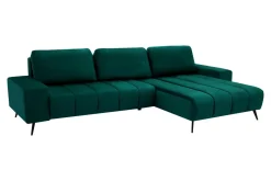 Narożnik butelkowa zieleń VELVET NEW prawy