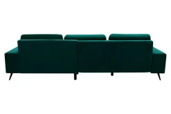 Narożnik butelkowa zieleń VELVET NEW prawy