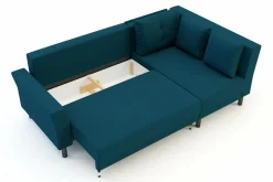 Narożnik ciemnoniebieski DEVON prawy