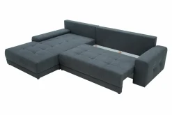 Narożnik duży rozkładany grafitowy AZURRO NEW