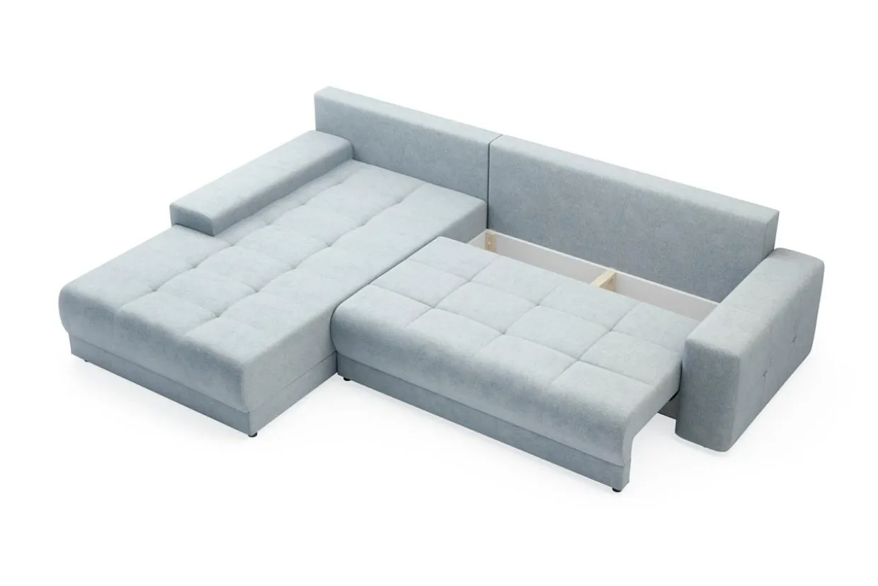 Narożnik duży rozkładany jasnoszary AZURRO NEW