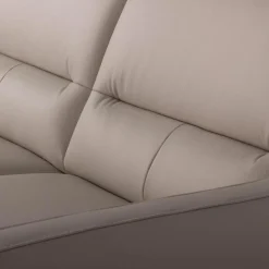 Narożnik jasnobeżowy z nóżkami w chromie FARO lewy