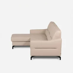 Narożnik jasnobeżowy z pojemnikiem FARO lewy