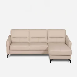 Narożnik jasnobeżowy z pojemnikiem FARO prawy