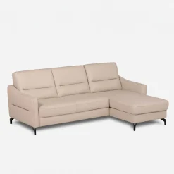 Narożnik jasnobeżowy z pojemnikiem FARO prawy