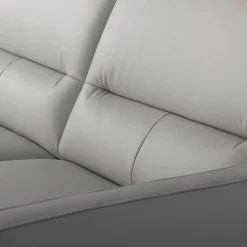 Narożnik jasnoszary z nóżkami w chromie FARO lewy