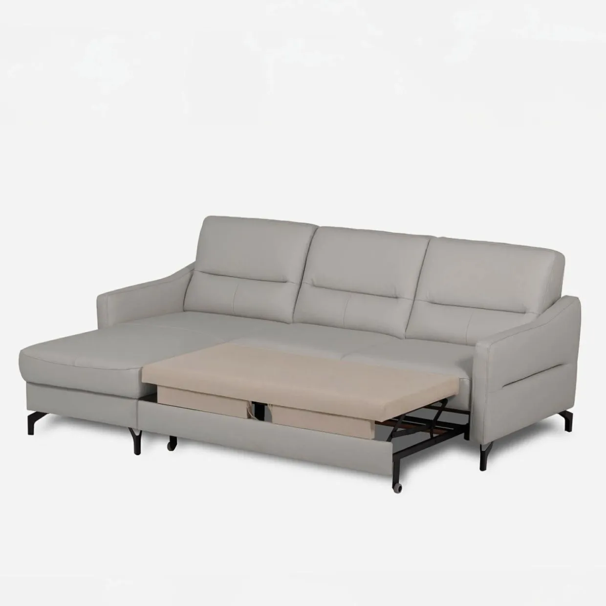 Narożnik jasnoszary z pojemnikiem FARO lewy