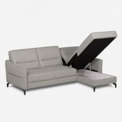 Narożnik jasnoszary z pojemnikiem FARO prawy