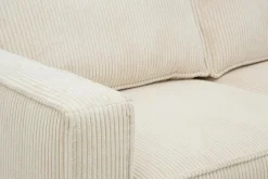 Narożnik kremowy sztruks VEGA prawy