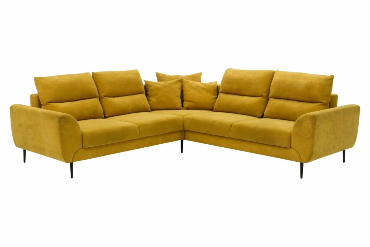 Narożnik musztardowy QUATTRO lewy