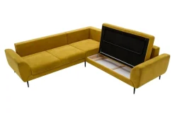 Narożnik musztardowy QUATTRO lewy