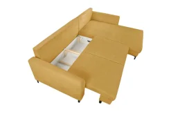 Narożnik musztardowy rozkładany SALVA prawy