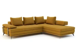 Narożnik musztardowy z wysuwanym siedziskiem FLORENCE lewy