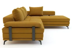 Narożnik musztardowy z wysuwanym siedziskiem FLORENCE lewy