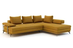 Narożnik musztardowy z wysuwanym siedziskiem FLORENCE lewy