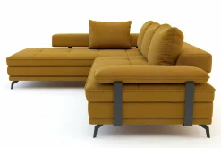 Narożnik musztardowy z wysuwanym siedziskiem FLORENCE prawy