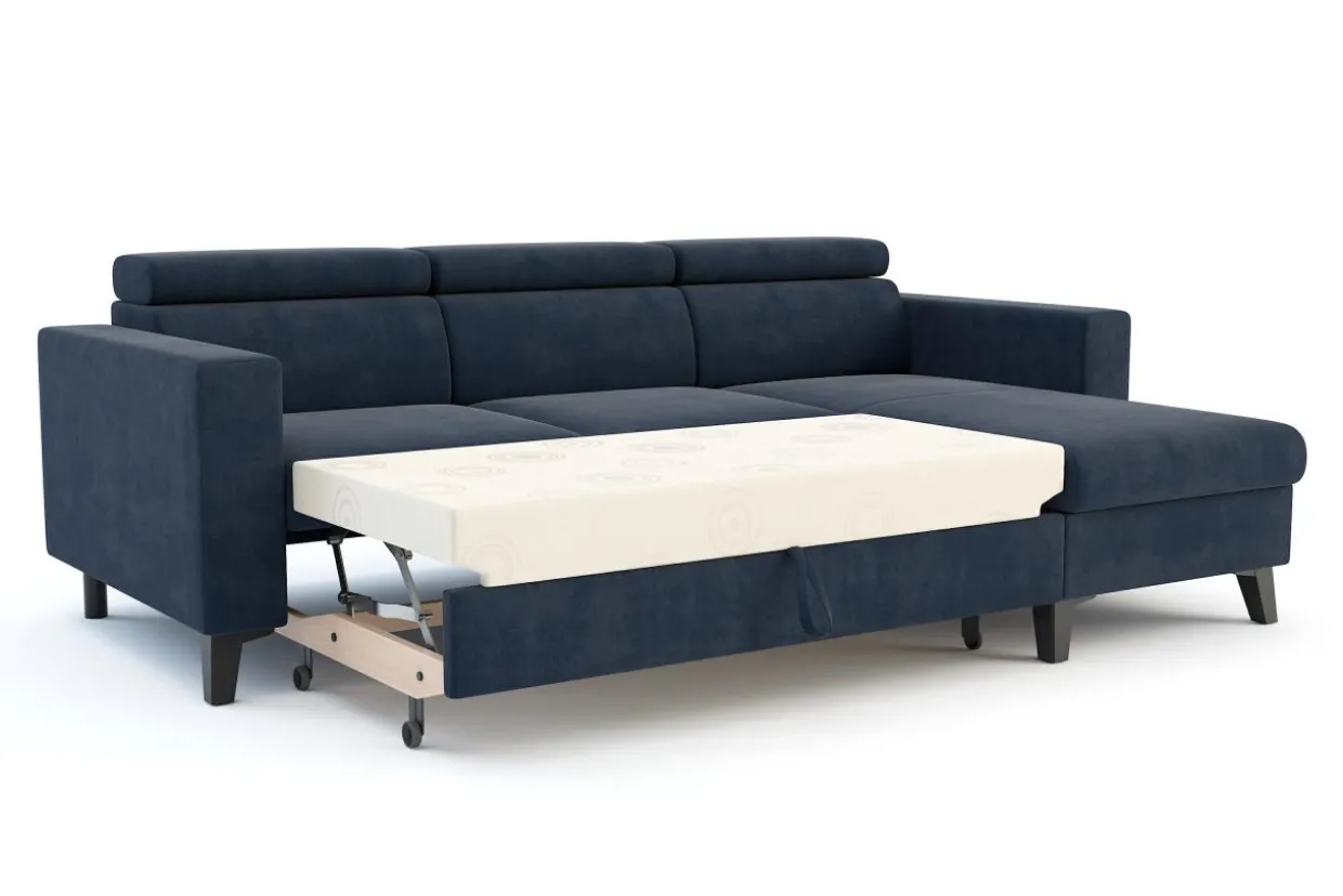 Narożnik niebieski z regulacją zagłówków ORINOKO