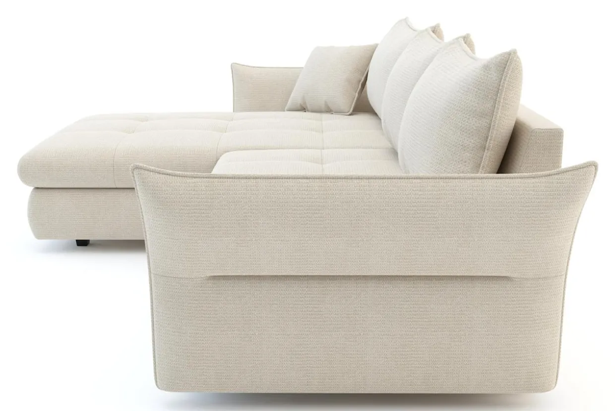 Narożnik rozkładany beżowy ACERO lewy