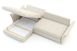 Narożnik rozkładany beżowy ACERO lewy