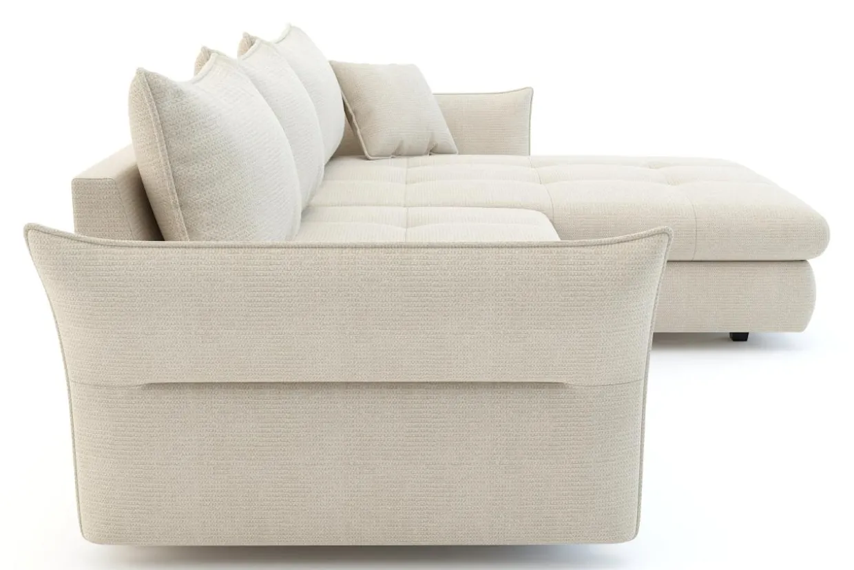 Narożnik rozkładany beżowy ACERO prawy