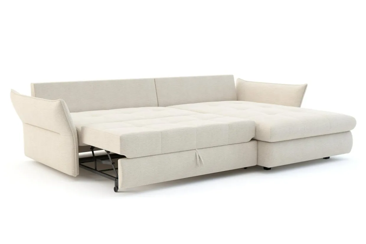 Narożnik rozkładany beżowy ACERO prawy