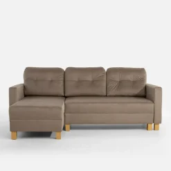 Narożnik rozkładany beżowy EVEL