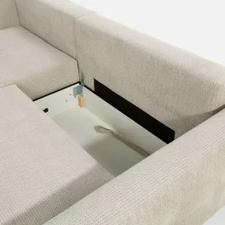 Narożnik rozkładany beżowy HORTA lewy