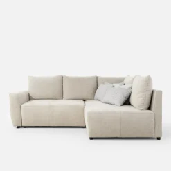 Narożnik rozkładany beżowy HORTA prawy